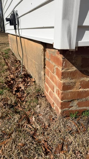 Foundation brick deterioration